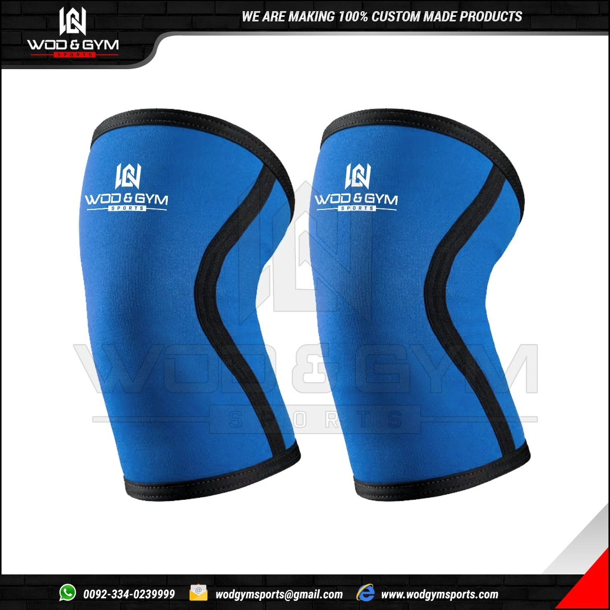 Professional Neoprene Gym Squat Powerlifting Weightlifting Compression 5mm 7mm Knee Support 1614