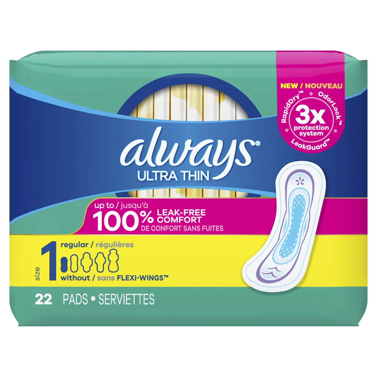 Always Thin Daily Panty Liners For Women,Light Absorbency,Unscented,162