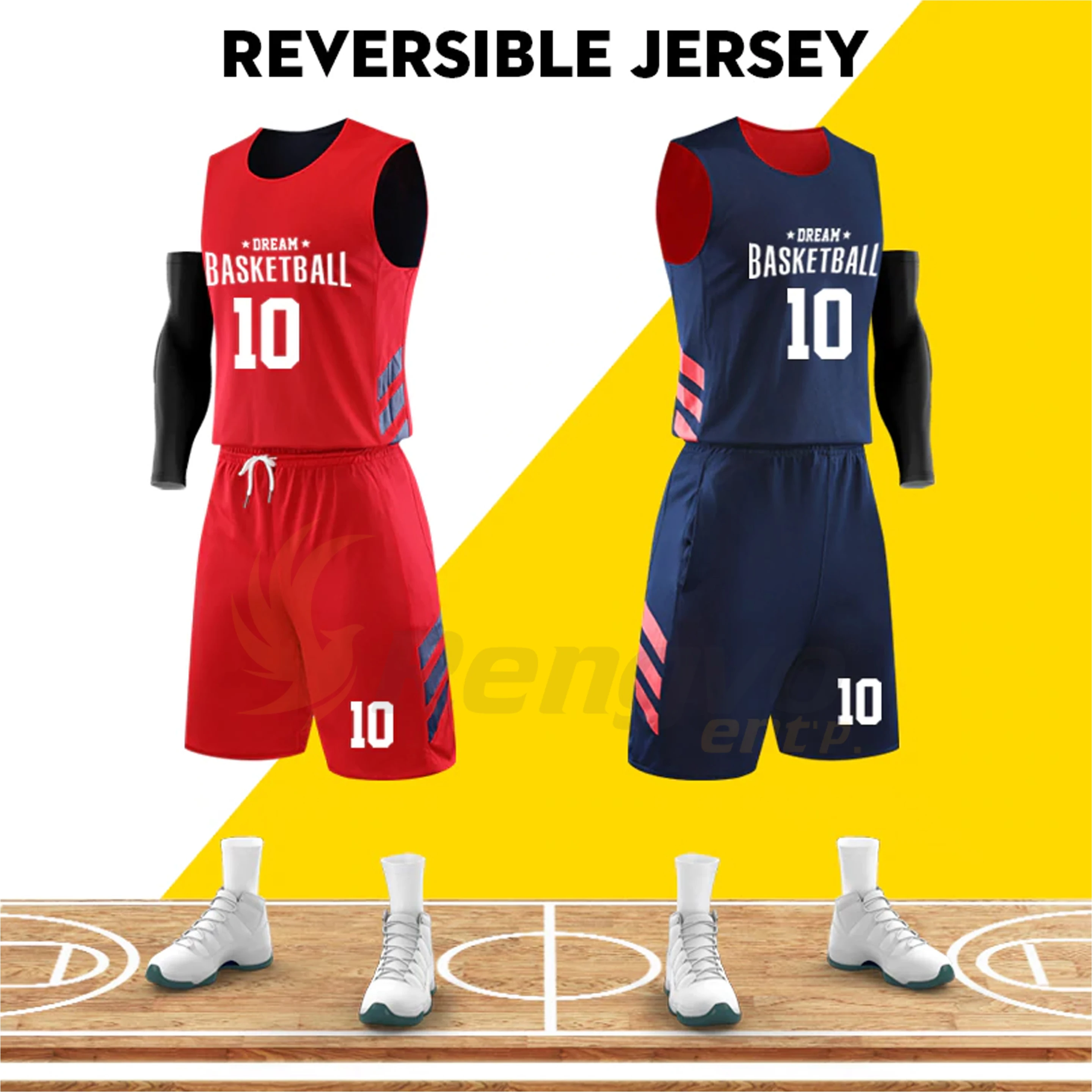 Custom Reversible Basketball Uniform For Men Quick Dry Basketball