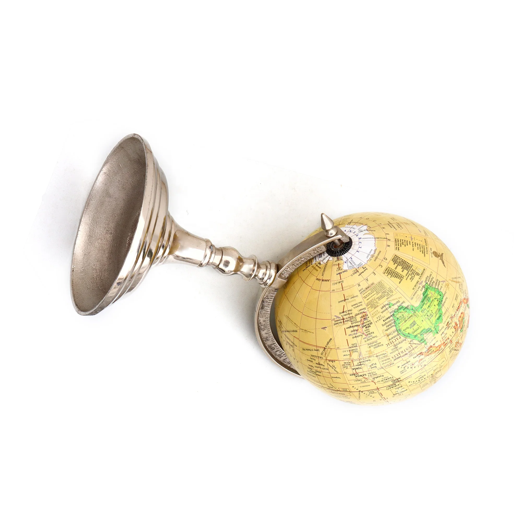 Украшение в виде глобуса с серебряной подставкой, украшение в виде глобуса для офиса, подарок на день рождения, свадебный подарок, декоративный Глобус