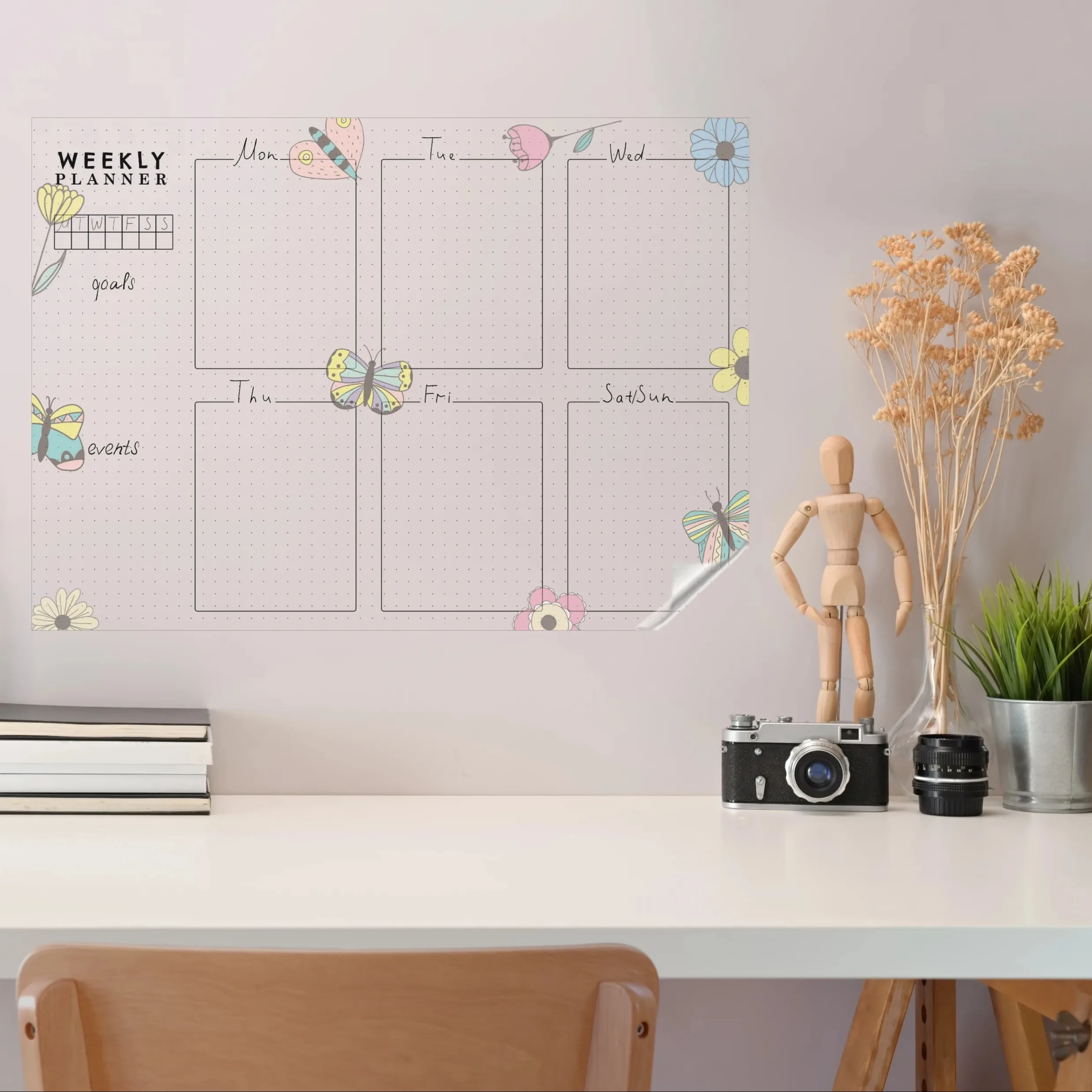 Dry Erase 2024 Weekly Planner Organizer Model16 Reusable Durable