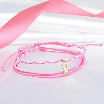Support Breast Cancer Awareness with Pink Ribbon Bracelets