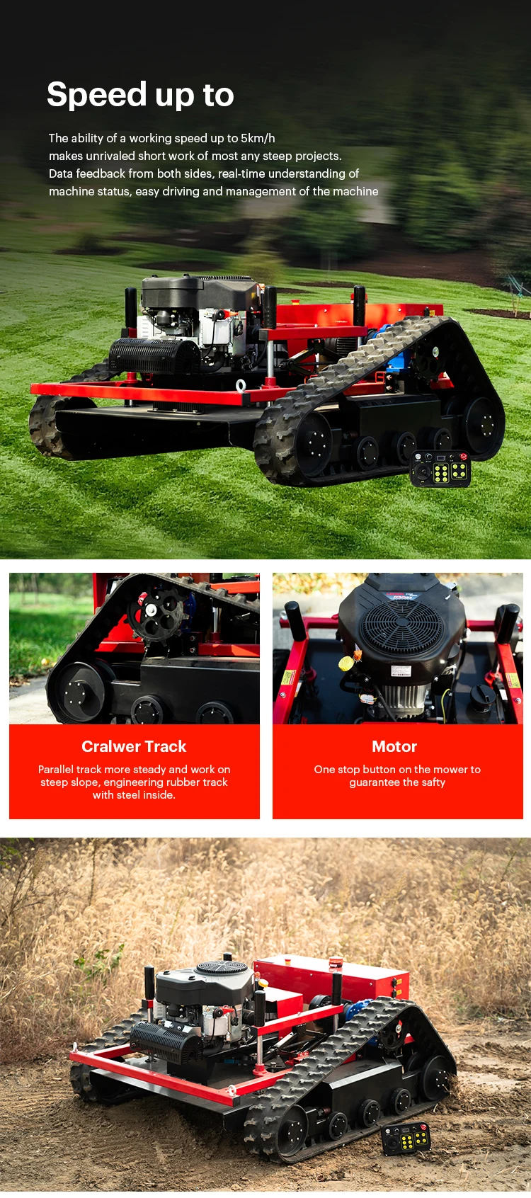 Commercial Gps Tracked Remotecontrolled Lawn Mowers For Various