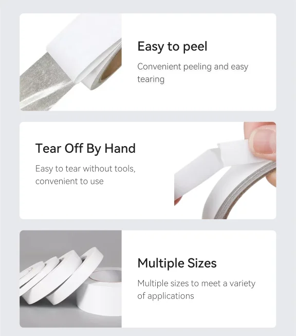 White Color High Bonding Alternative Double Sided Tissue Tape For