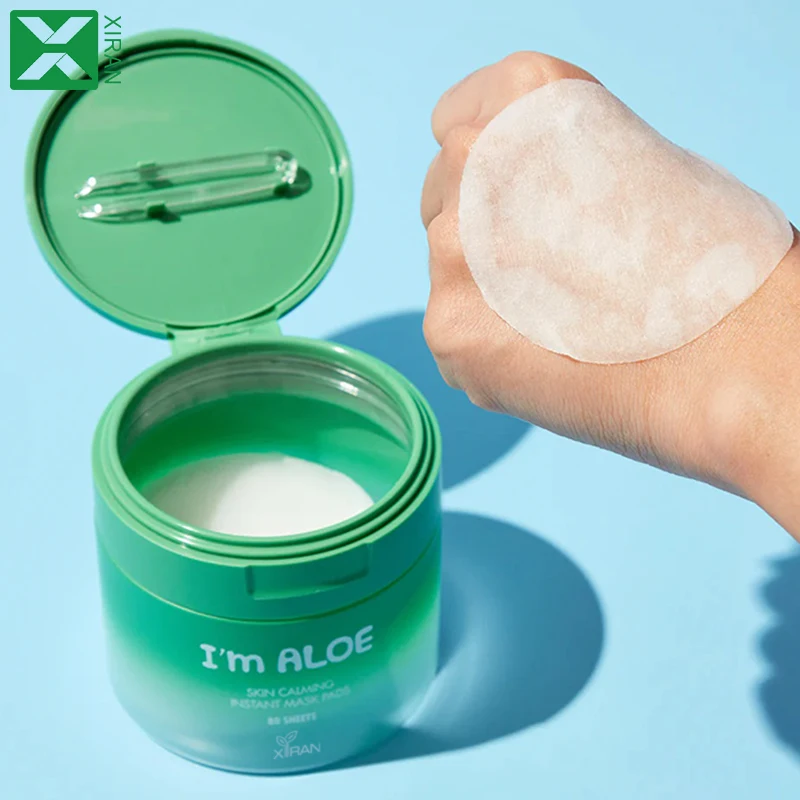 80 Pads Aloe Calming Face Toner Pads Helps Skin Soothe Mild Exfoliating