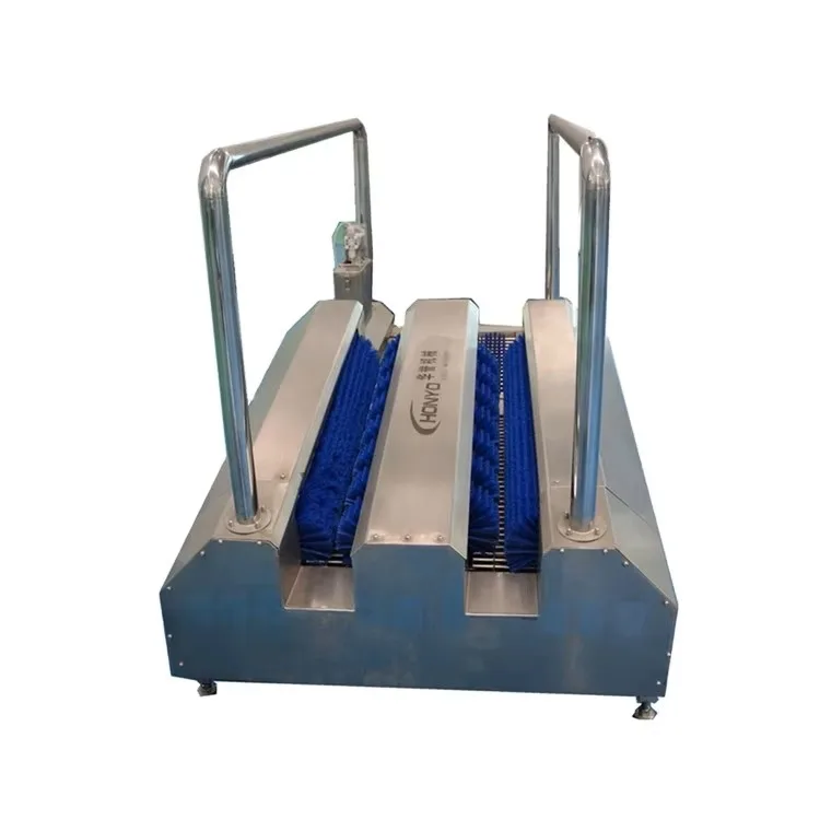 Stainless steel handheld boot washing machine designed to industrial hygiene standards