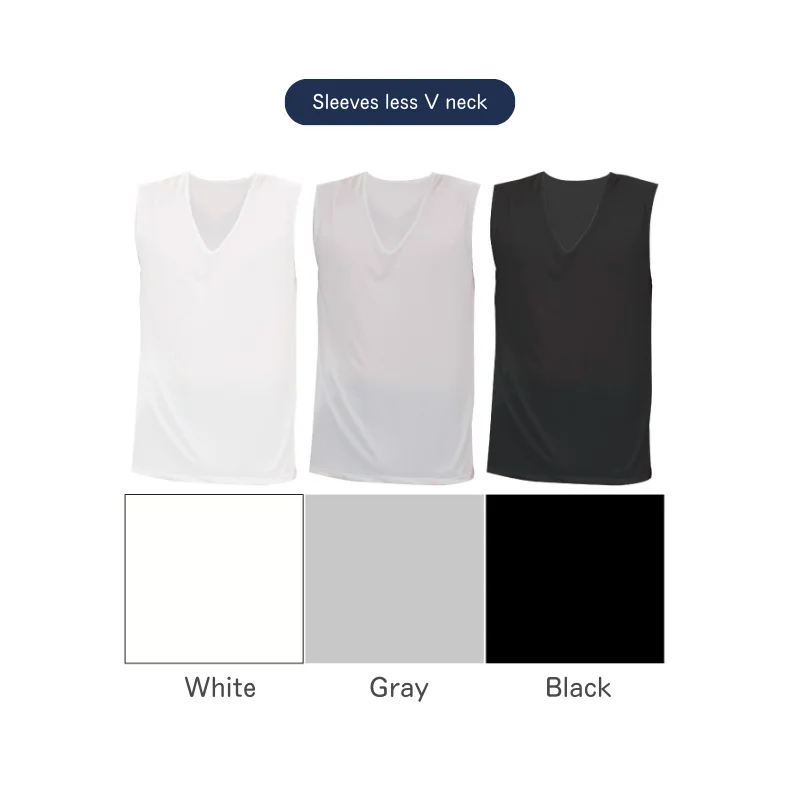 Japanese Custom Designer Men's V Neck Sleeveless T Shirt Cropped Buy