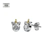 925 Silver  With 18k Mixed Gold Plated Unicorn Earrings