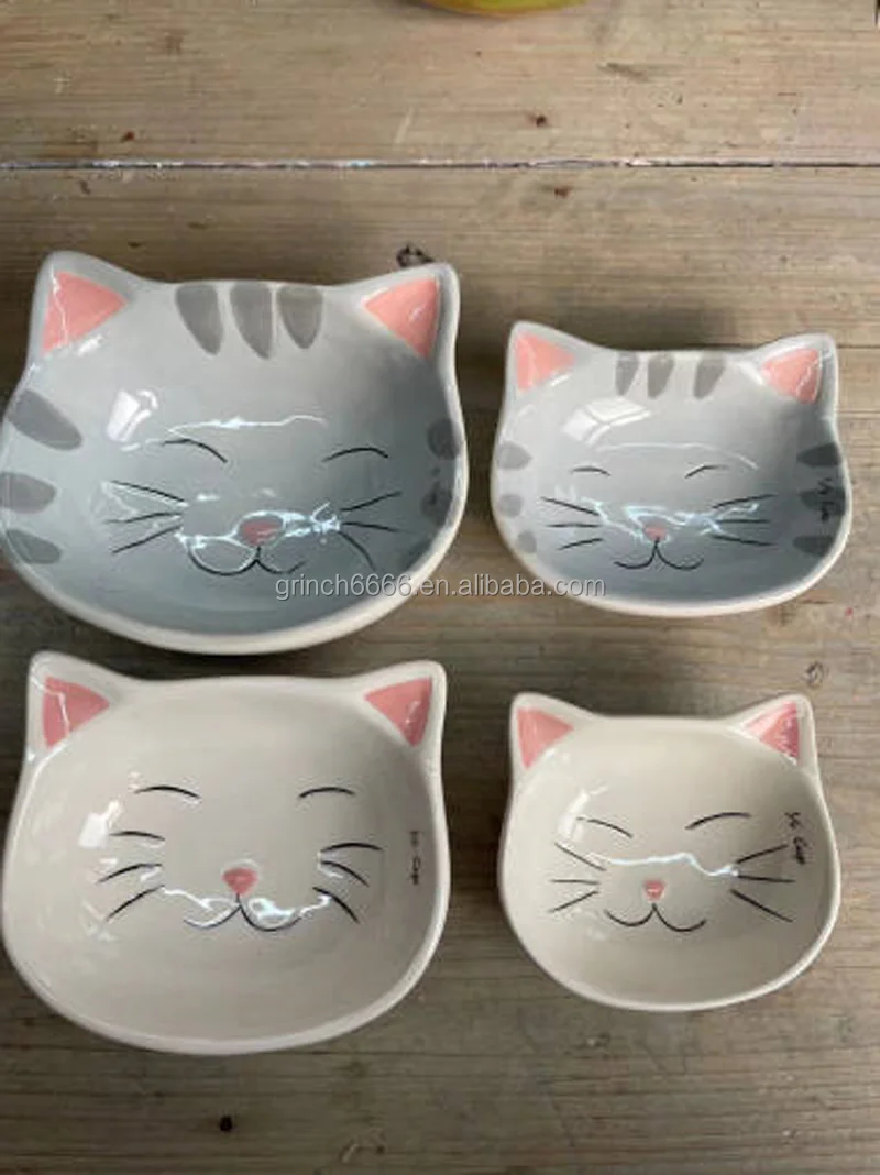 Goodscious Cat Themed Ceramic Measuring Spoons Set - 4 Piece, Stackable, White - Cute Kitchen Gift - View #9