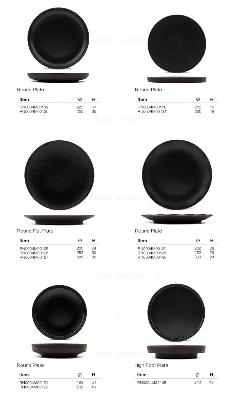 Japanese Dinnerware Melamine High Stand Plates For Dinner Melamine