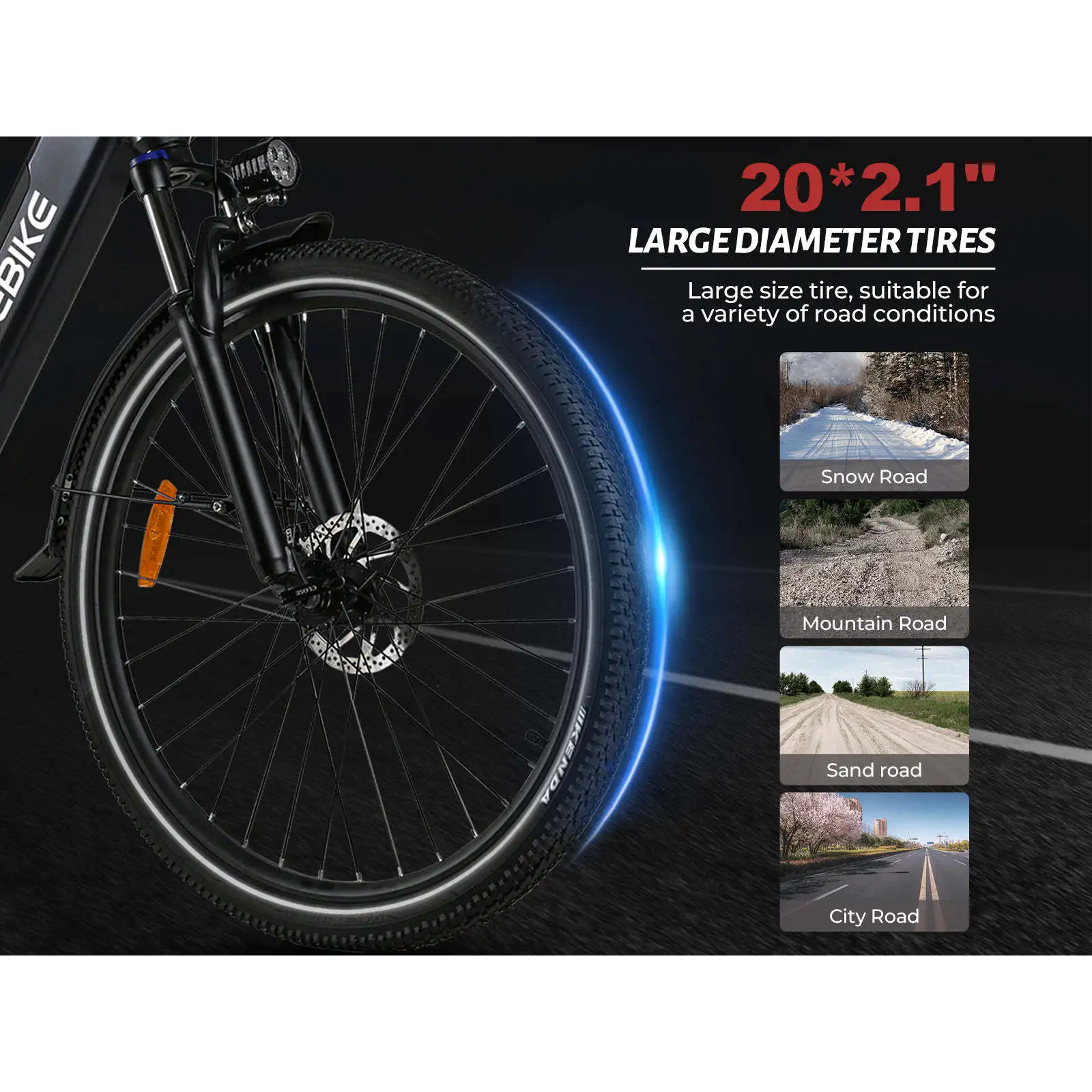 RS-A01 Pro-T Urban Elektrofahrrad, 500-W-Hinterradnabenmotor, 60-V-Akku, intelligentes elektronisches Citybike, Reichweite über 40 km