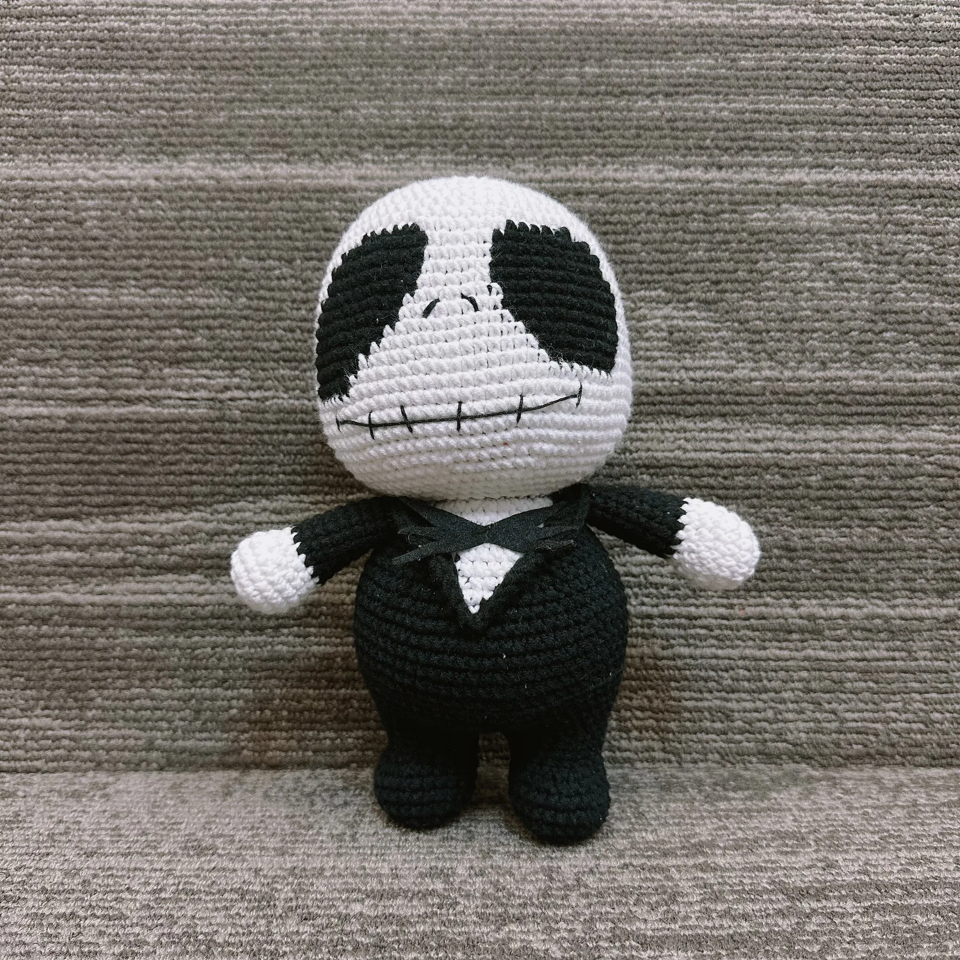 2024 New Arrival Factory Direct Price Handmade Amigurumi Doll Skull Skeleton Gothic Spooky Crochet Toy Monster Halloween Gift