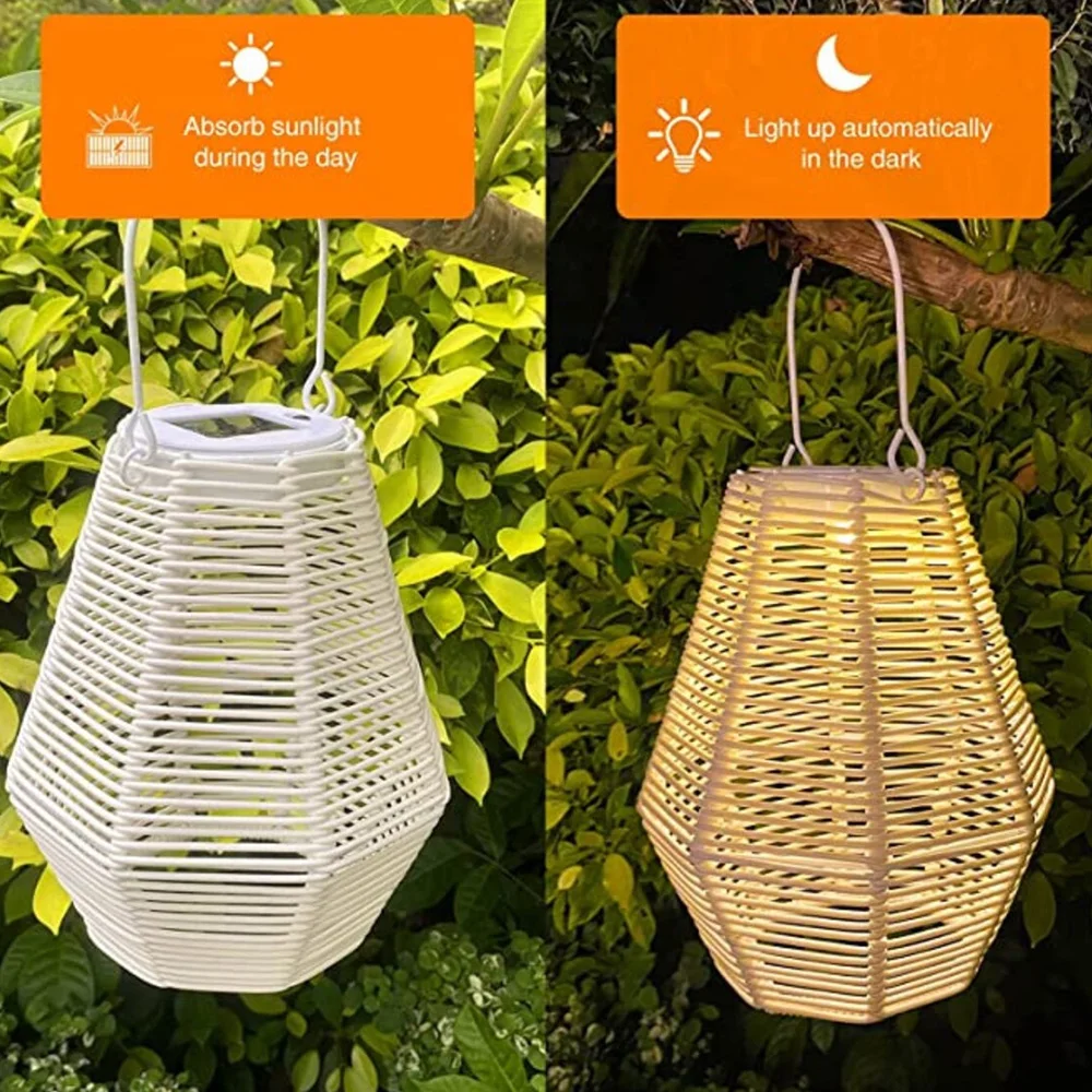 Saving Energy With Rattan Solar Lantern/solar Lamp For Garden Table ...