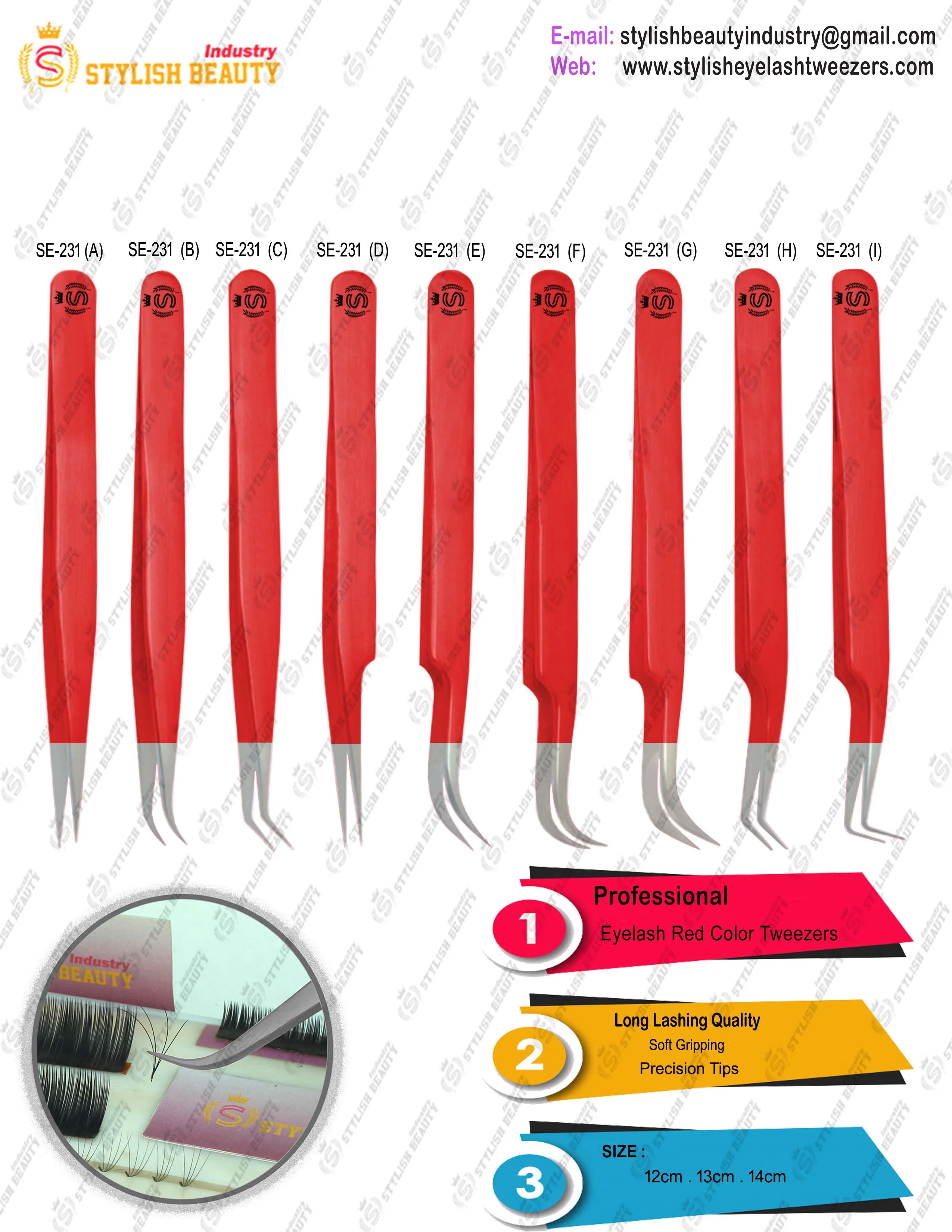 Personalized Eyelash Tweezers Bulk Stainless Steel Light Weight Durable