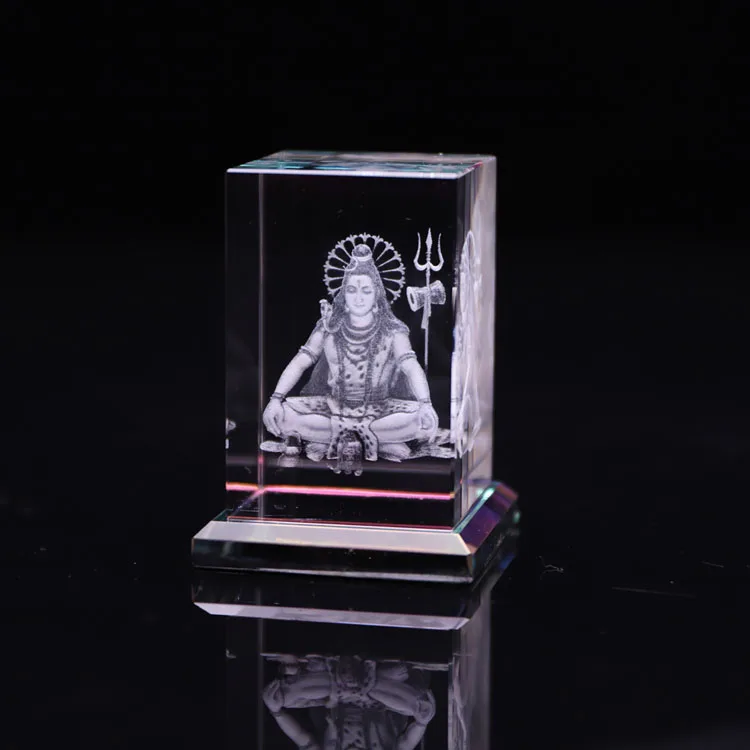 Wholesale Customization India Hindu Gods gifts 3d Crystal Laser Engraving Crystal Gifts