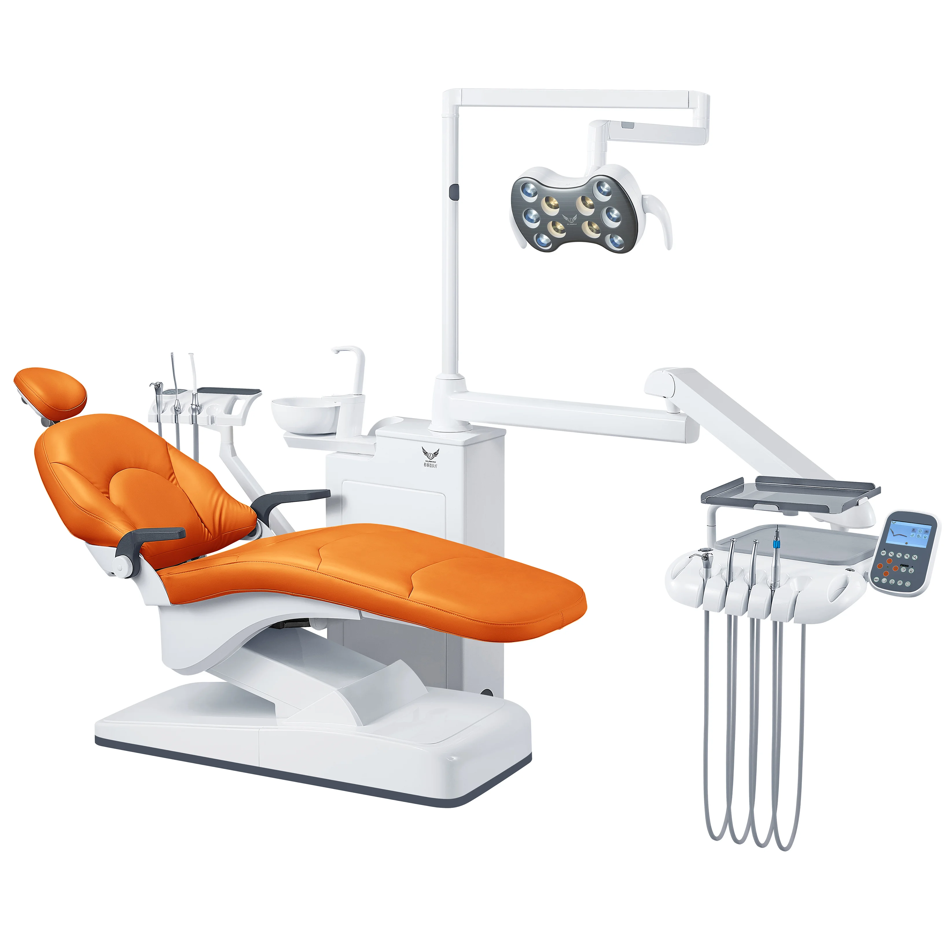Floor-fixed Side Box Dental Chair with CE/ISO/US Certification