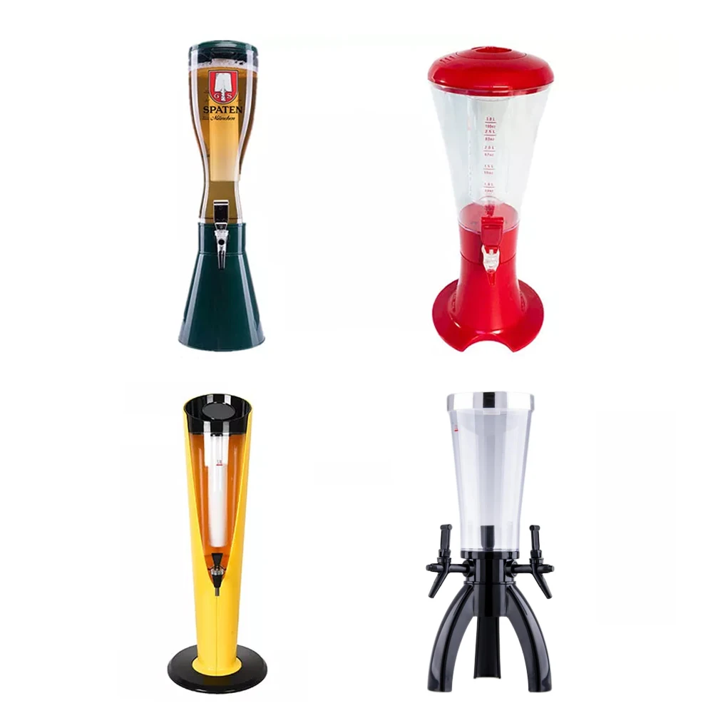 2023 New Design 3l Draft Beer Tower With Luminous Ice Tube /beer