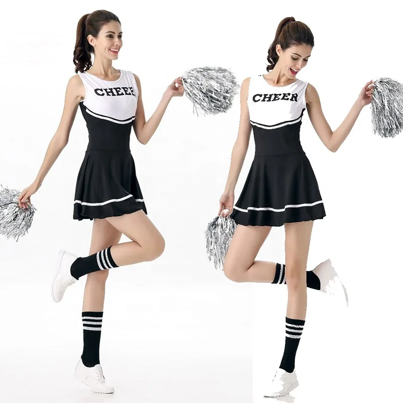 Customized Girls Cheer Uniforms Set Skirt Top Shell For Cheer Uniforms