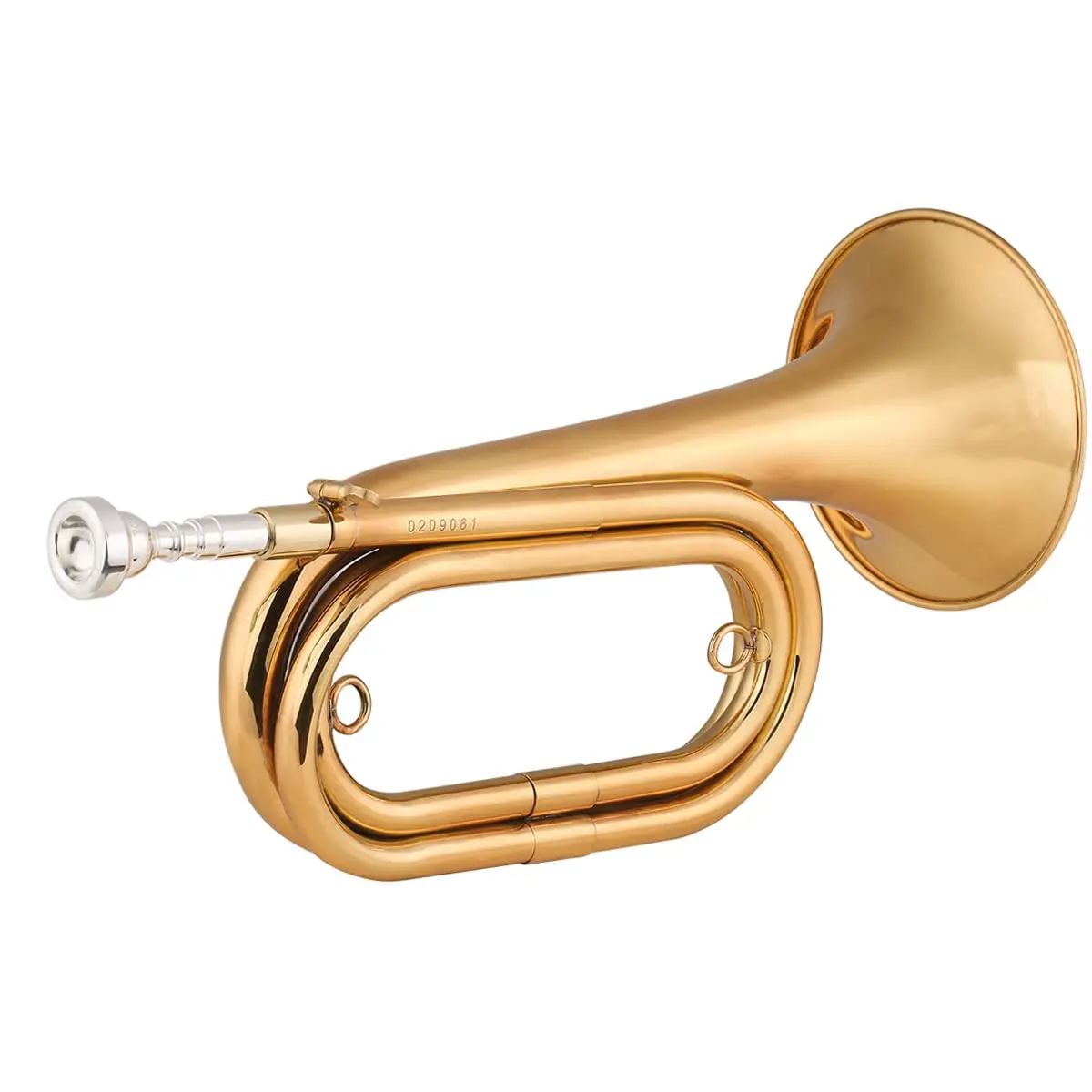 Tromba D'Ottone Bugle Luxylei Per Principianti - Dorata Con Bocchino - Per Bande Scolastiche E Militari - Foto 8