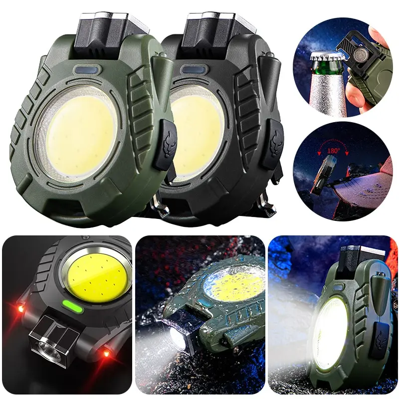 Plastic LED COB Hat Clip Headlamp Portable Mini Camping Head Light Multifunctional Light weight EDC Flashlight Mini manufacture