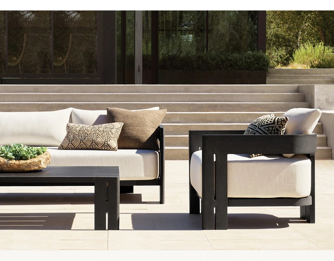 Modern Design Patio Furniture Pcs Luxury Powdercoated Aluminum Outdoor  Sofa Set for Hotel Villa