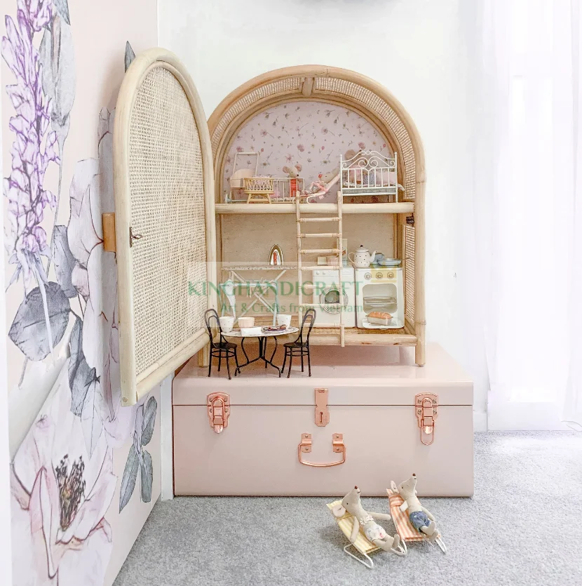 Heart Shape Door Rattan Doll For Multi Purpose Doll Accessories
