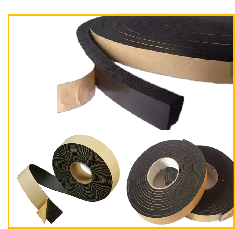 Copper Pipe Self Adhesive Elastomeric Foam Insulation Tape Rubber