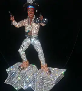 Unisex S925 Sterling Silver Two Tone Cut Iced Certified D VVS1 Moissanite Claw Setting Gamer Boy Hip Hop Gold Plating Parties