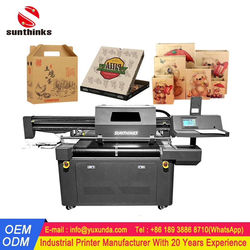 Sunthinks SC600 Digital Single Pass Printer 24 Inch Large Format Corrugated Carton Box Printer Printing Machine With Auto Feeder
