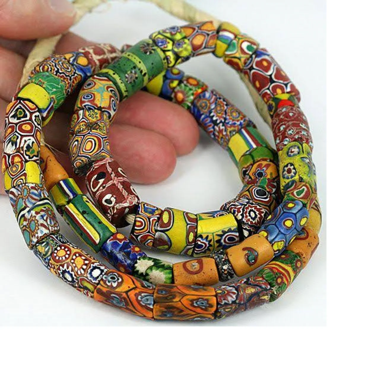 Custom Made Eco-Friendly Green Tribal and Antique Themed Trade Glass Beads for Jewelry Designers