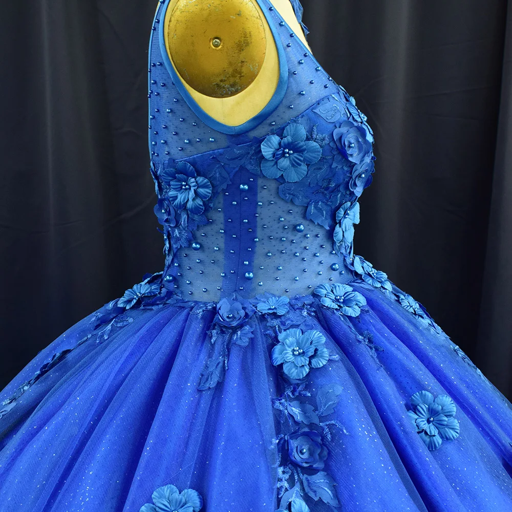 blue quince dresses for damas Dama Dresses for Quinceanera in Baby Blue Style MQ1933 Quince Outfit Baby Blue / 12 main image 1