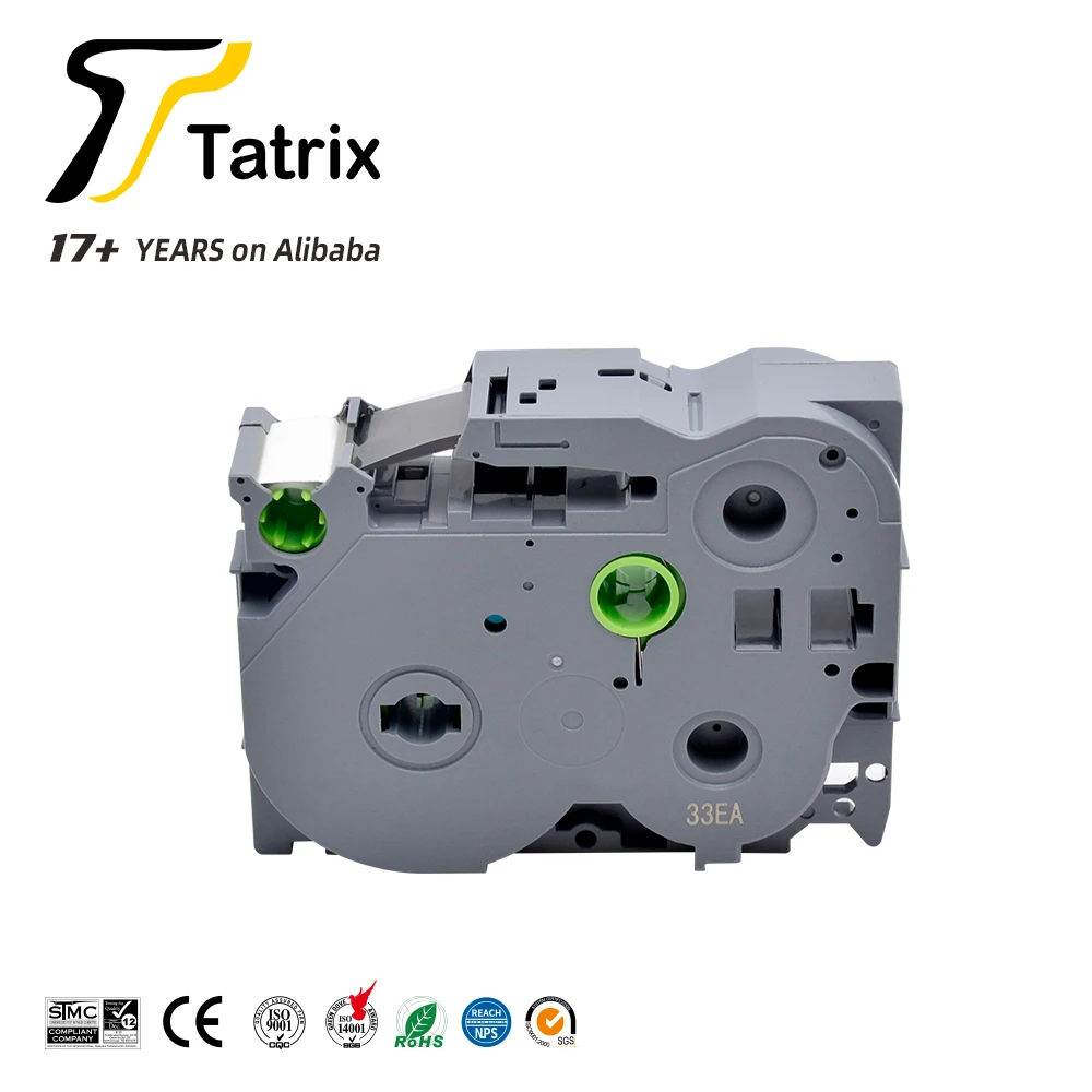 10 Compatibles Cassettes TZe-251 TZ-251 24mm X 8m Noir Sur Blanc Rubans D'étiquettes Pour