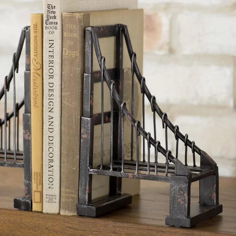 Gay Pride Rainbow Bookends Desktop Shelves Book Holder for Home School Office Study Decor