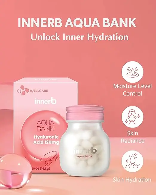 Innerb Aqua Bank by CJ Innerb - Hydrating Skin Supplement with Hyaluronic Acid ...