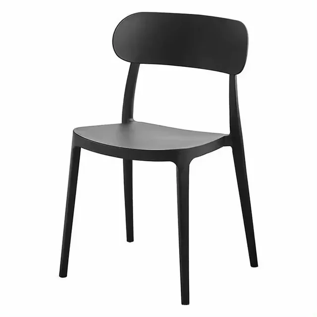 Wholesale Furniture garden chair one injection plastic dining chair with Black pp frame