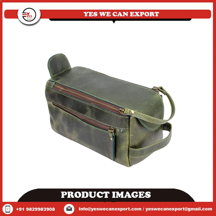 Best Quality Toiletry Bag Men Premium Leather Travel Toiletry Bag