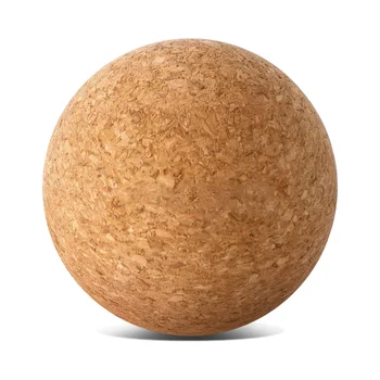 Eco-Friendly 60mm Natural Cork Massage Ball Polished Myofascial Release Yoga Therapy Ball for Trigger Point Therapy for Sports