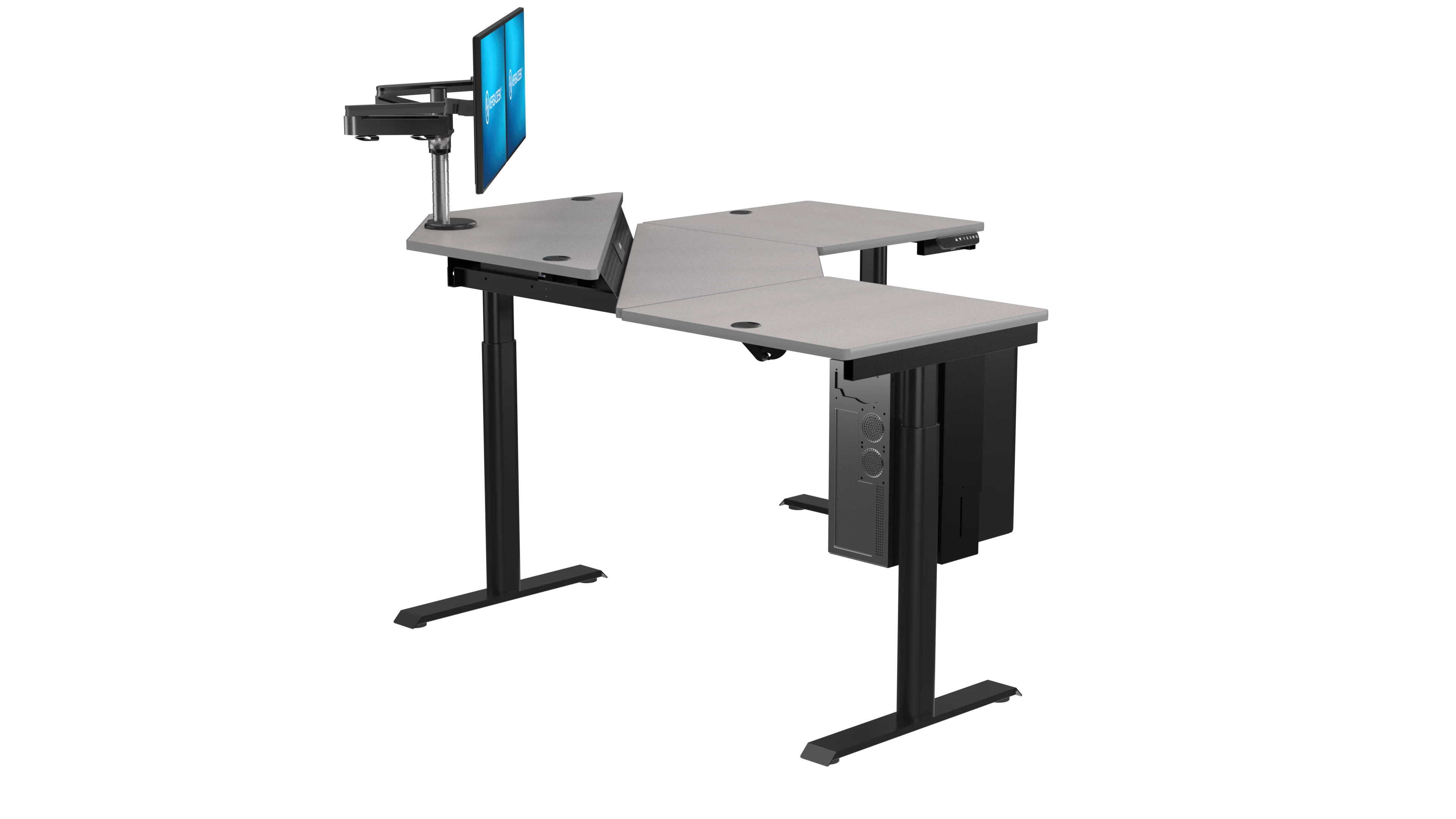 Конвертируемый Электрический регулируемый по высоте угловой стоячий стол VersaDesk PowerLift для домашнего офиса школы или гостиной