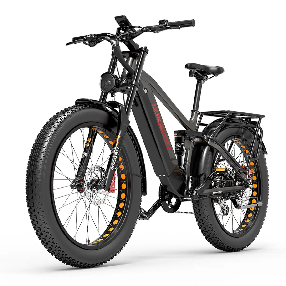 Dukawey Silvertip8 1000W 26\" Electric Mountain Bike Fat Bike with High Power for Off-Road Adventures