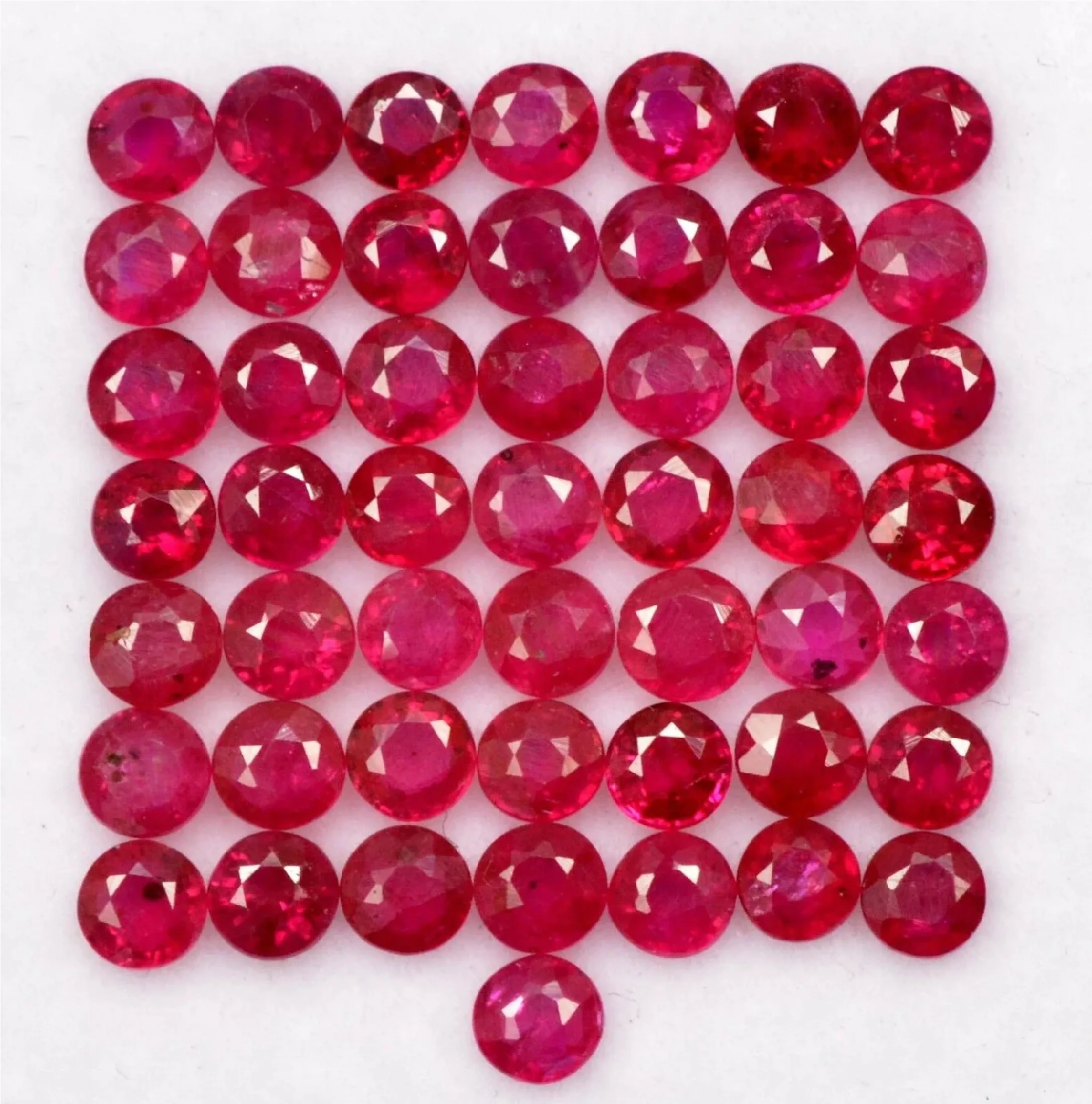 Natural Round Cut Ruby Loose Stone Untreated Gemstone in Red Color Ready for Jewelry Setting