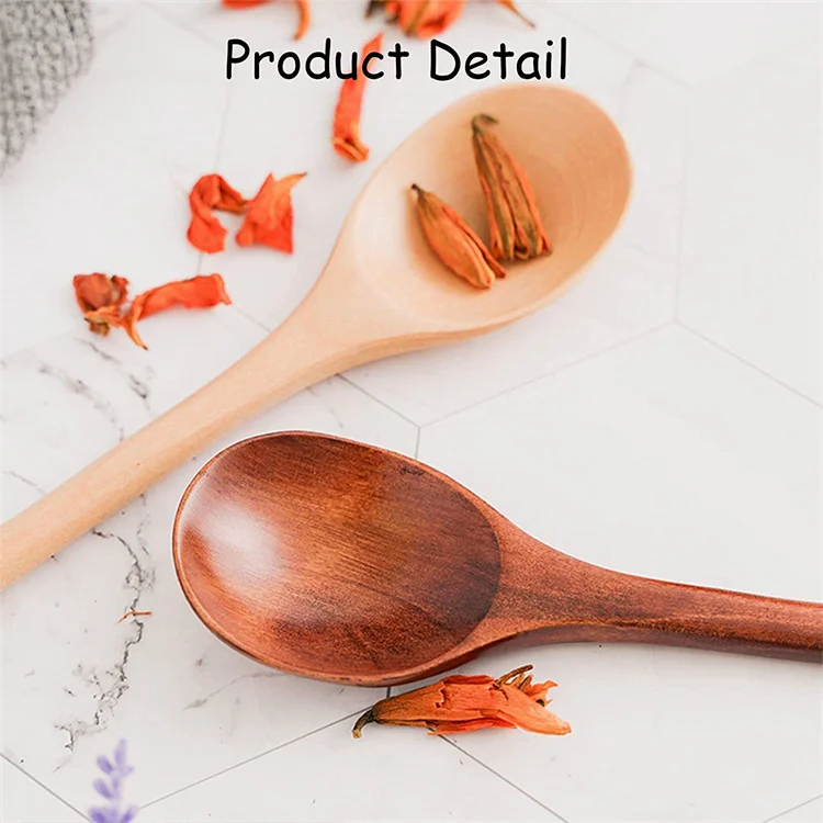 Long Handle Wooden Mixing Spoon Long Handle Wooden Teaspoon Handmade