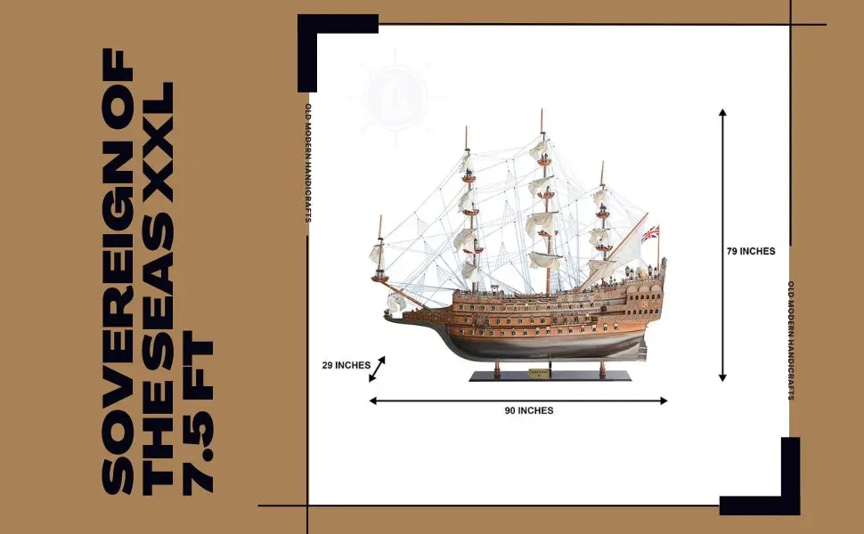Sovereign of the Seas Model Ship - Handcrafted Wooden Replica