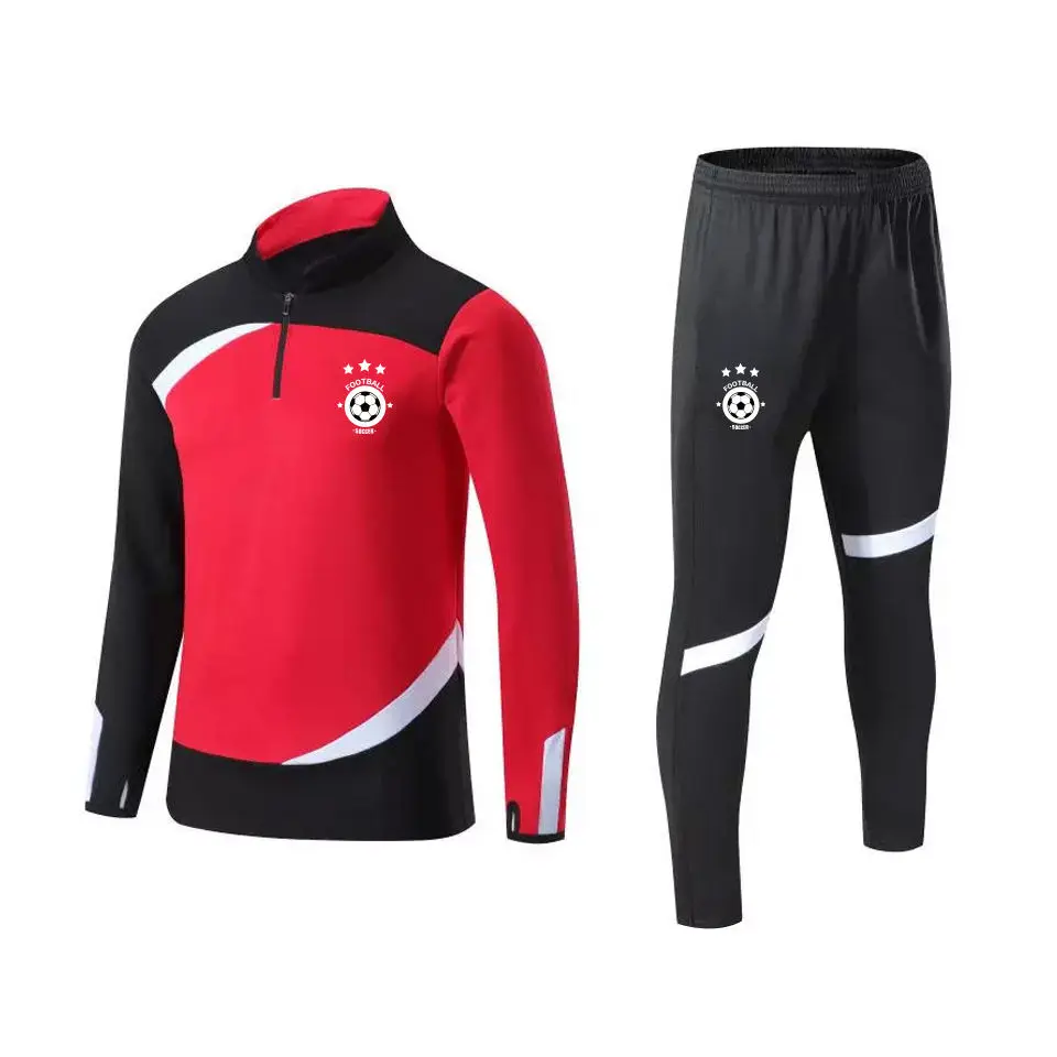 New Jersey Men's Long Sleeve Soccer Training Jacket Customizable Football Uniforms Kits OEM Service Available Nylon/Cashmere