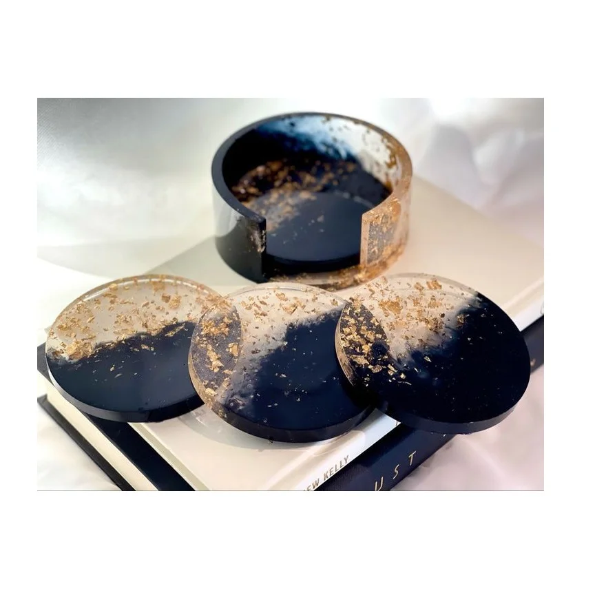 Moule à Sous-verres Rond En Résine  Lot De 4  Pour Moulage De Resine Epoxy~p143000834