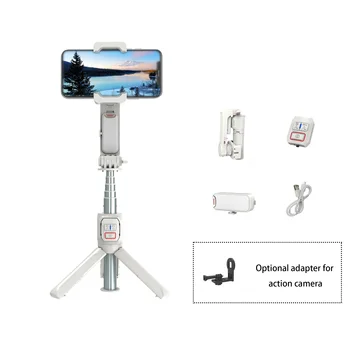 A10 Handheld Anti-Shake Fill Light Selfie Stick Mini Gimbal Stabilizer for Mobile Phone Holder Tripod product image