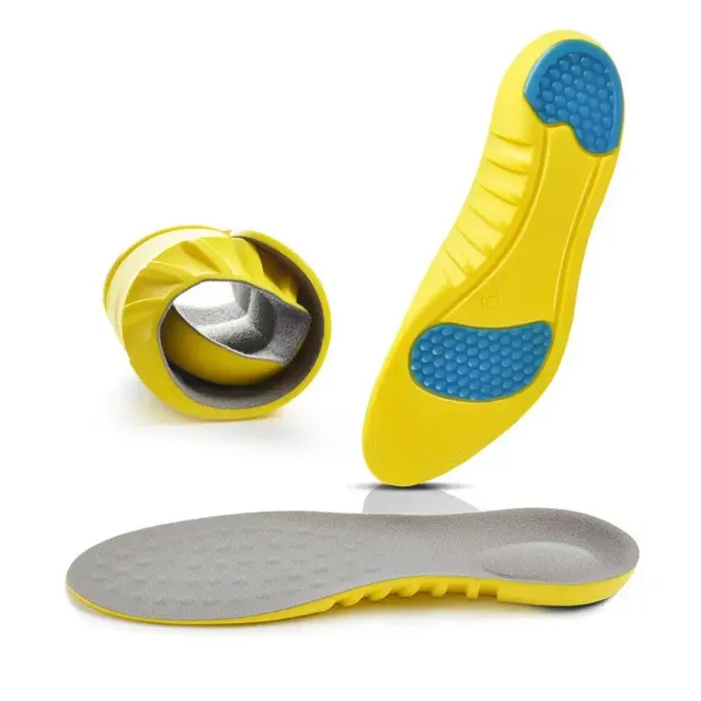 Comfort Insoles with Shock Absorption Gel Flexible Polyurethane Foam Deodorant Features for Foot Protection Shoe Insoles