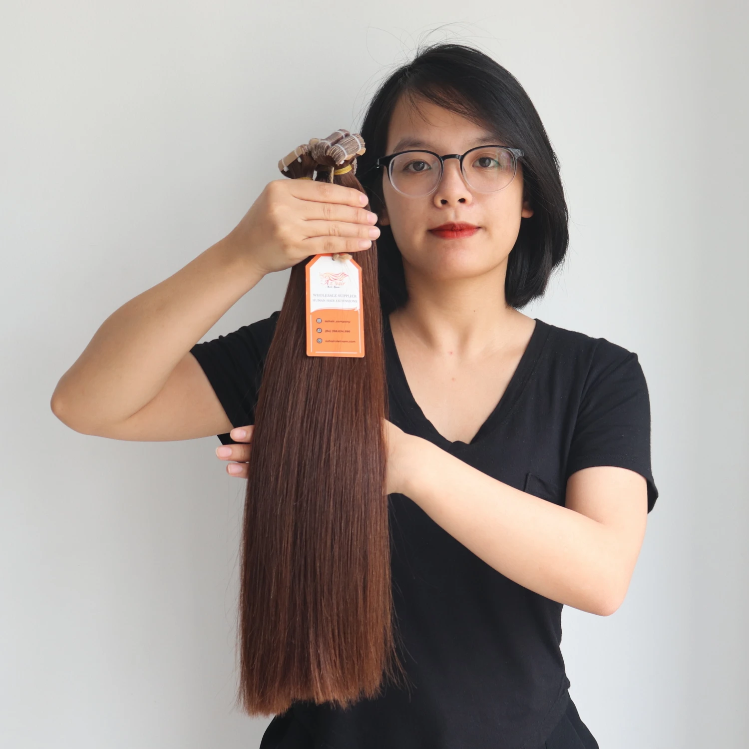 High Quality Tape In Hair Extensions 100 Raw Cuticle Aligned