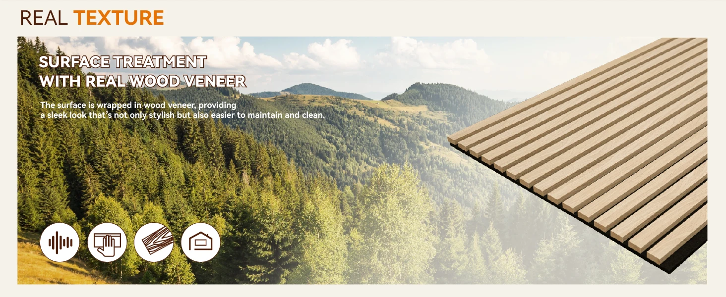 Yuan Yuan MDF Acoustic Slat Wood Panels Modern Design Interior Soundproof Decor Sample Pack factory