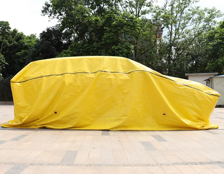 Custom Universal Waterproof Flood Protection Inflatable Car Cover for Outdoor Garage Use