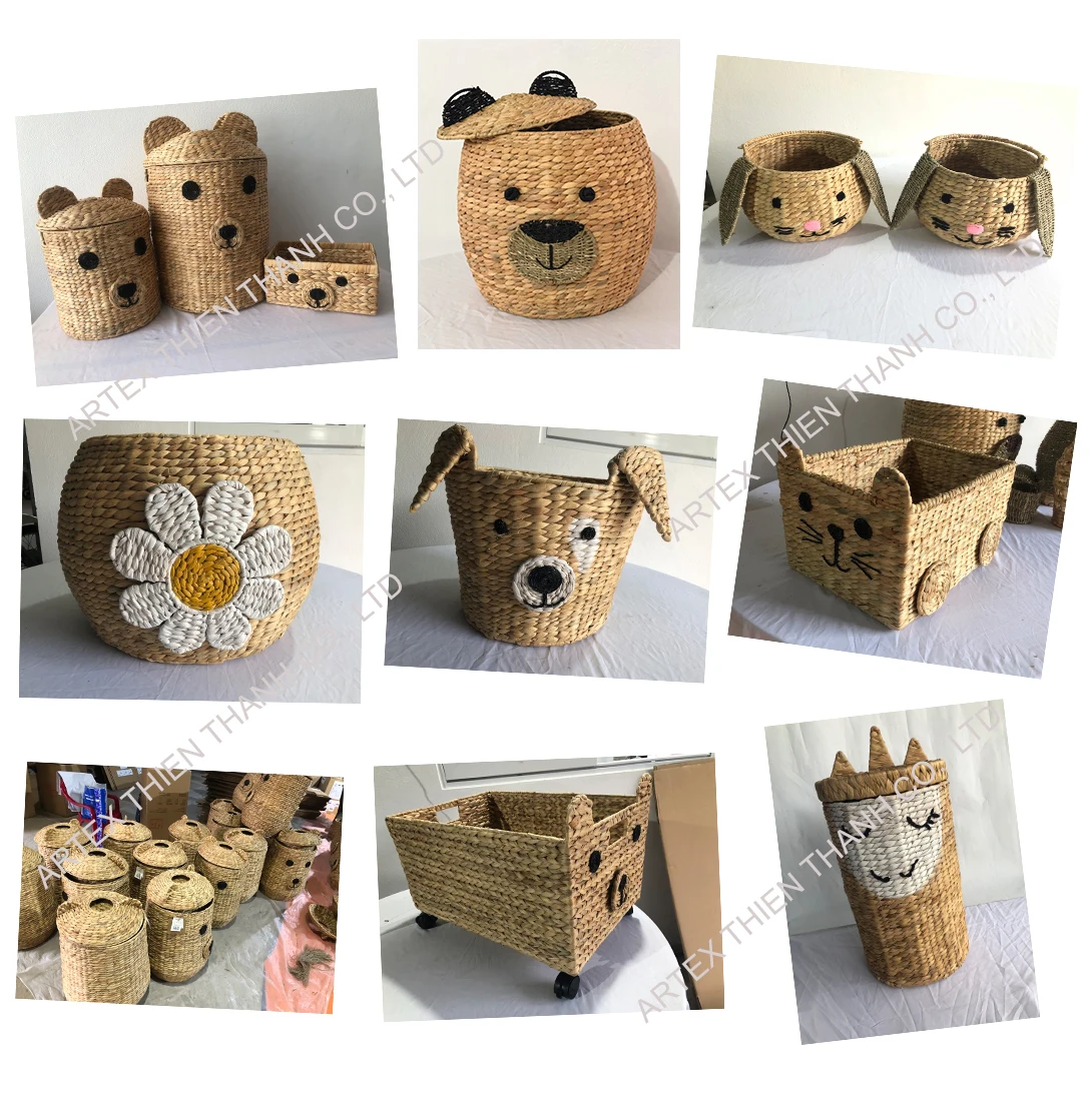 Animal Hamper Basket Storage Dinosaur Shaped Kids Storage Basket Hand